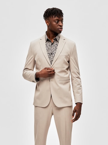 SELECTED HOMME Slim fit Blazer 'Liam' in Beige: front