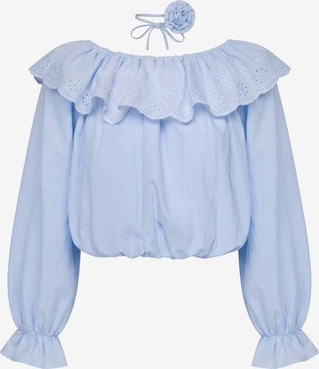 faina - Blusa en azul: frente