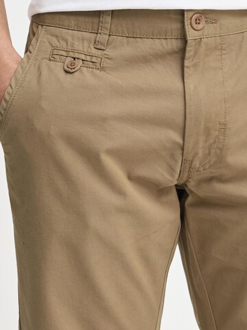 BLEND Regular Chino trousers 'Sasuke' in Brown