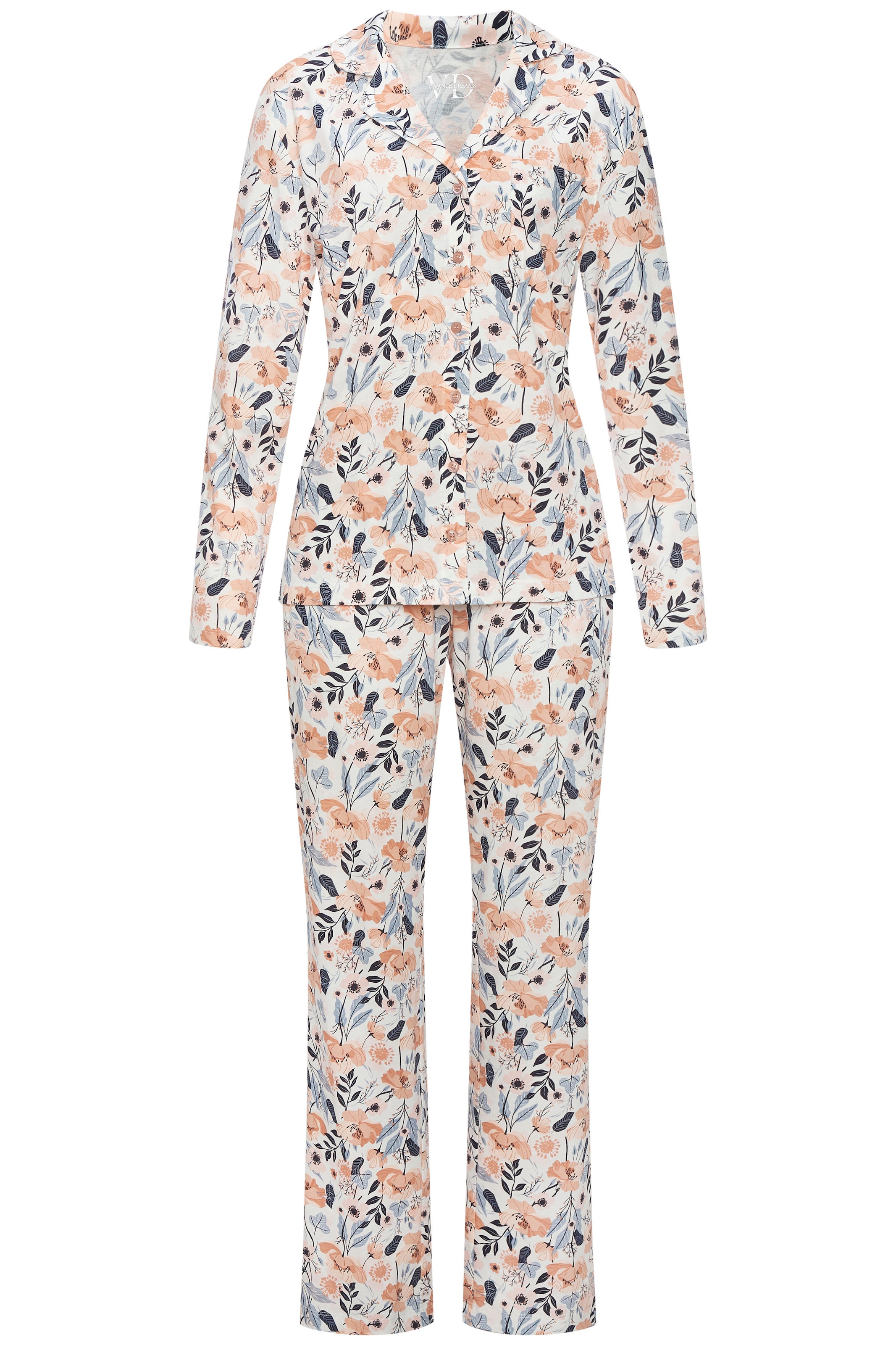 VIVANCE Pyjama in Wit: voorkant