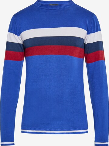 Pull-over boline en bleu : devant