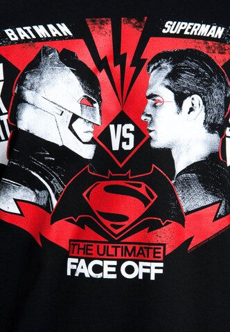 LOGOSHIRT T-Shirt 'Batman vs. Superman' in Schwarz