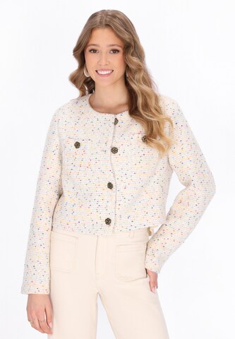 Veste mi-saison IZIA en blanc : devant