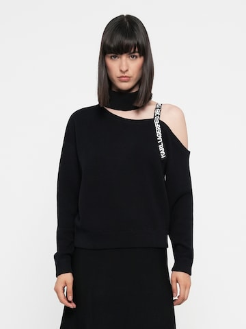 KARL LAGERFELD JEANS Sweater in Black: front