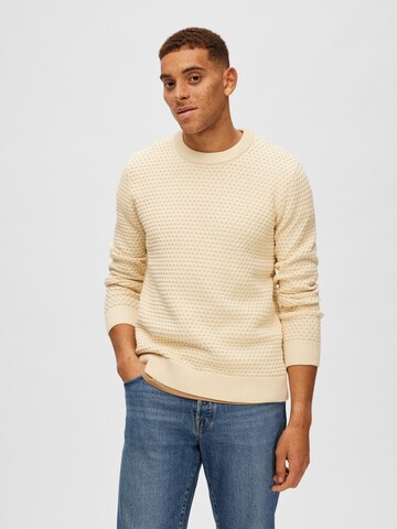 SELECTED HOMME Pullover 'Remy' in Beige: predná strana