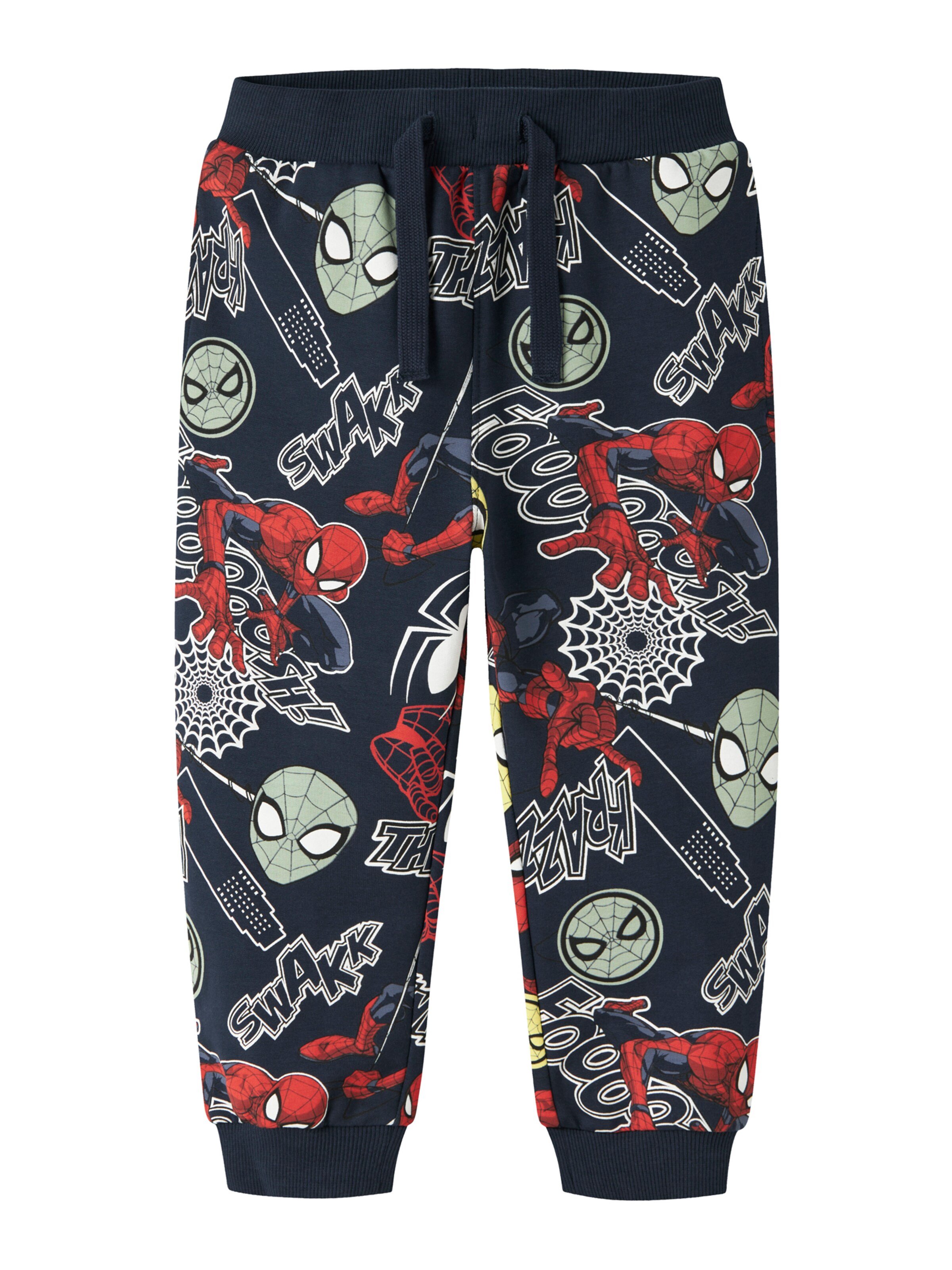 NAME IT Pantalón 'NMMJACCO SPIDER' en 92 en navy / amarillo / rojo / blanco, Vista del producto