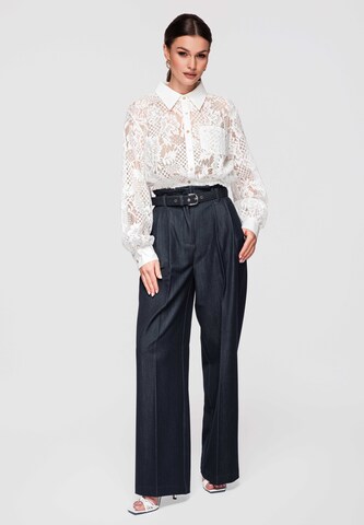 Ombre Bluse 'OW-SH-E0011' in Weiß
