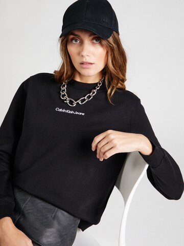 Calvin Klein Jeans Sweatshirt 'INSTITUTIONAL' in Black