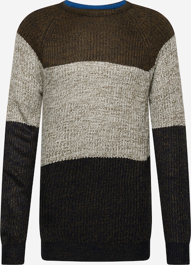 BRAVE SOUL Sweter w kolorze granatowy / nakrapiany szary / khakim, Podgląd produktu