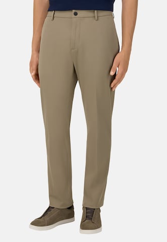 Boggi Milano Slim fit Trousers with creases 'B Tech' in Grey: front