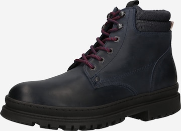 JACK & JONES Lace-up boots in Blue: front