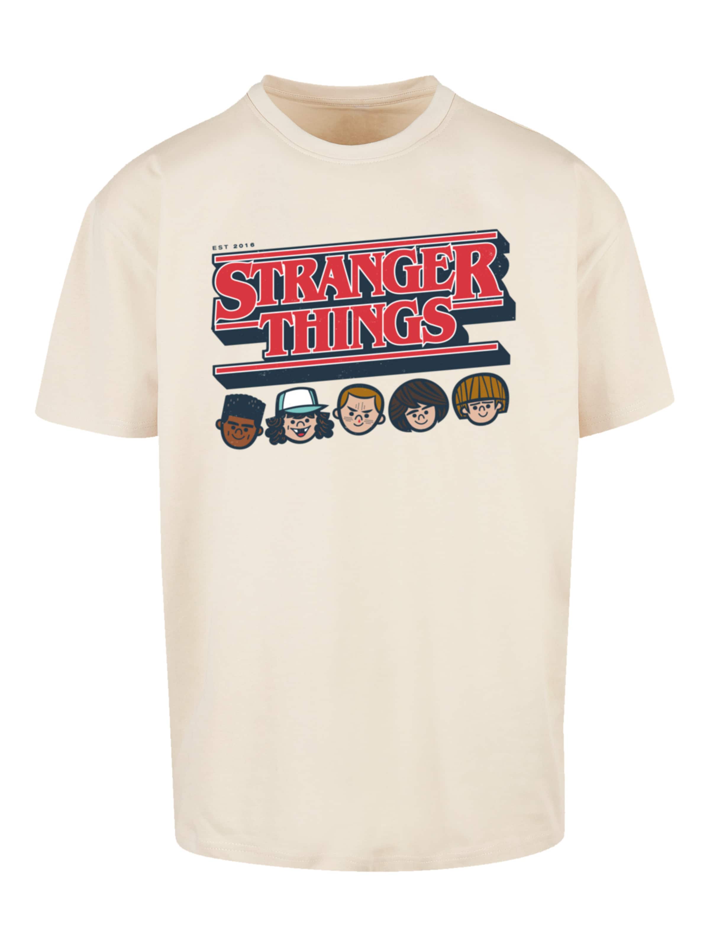 T-Shirt 'Stranger Things Netflix TV Series' F4NT4STIC en beige : devant
