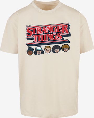 T-Shirt 'Stranger Things Netflix TV Series' F4NT4STIC en beige : devant