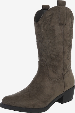 Ital-Design Boots in Grün: Vorderseite