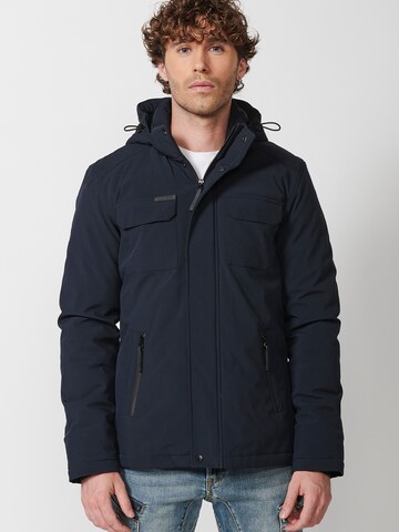 KOROSHI Between-season jacket in Blue: front