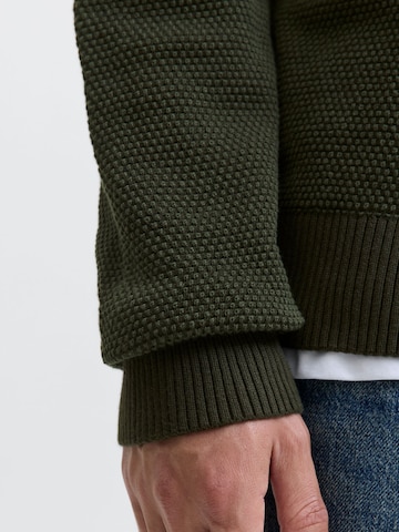 JACK & JONES Trui 'JJEGlobe' in Groen