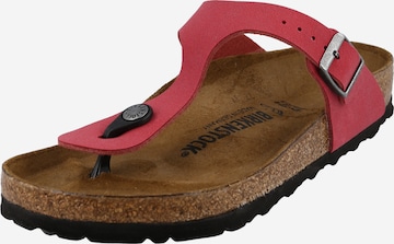 BIRKENSTOCK T-Bar Sandals in Red: front