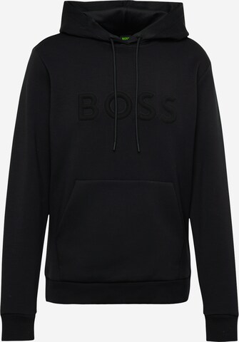 BOSS Sweatshirt 'Soody' in Zwart: voorkant