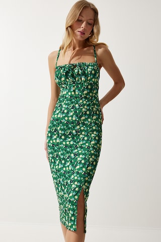 Happiness İstanbul Лятна рокля в зелено