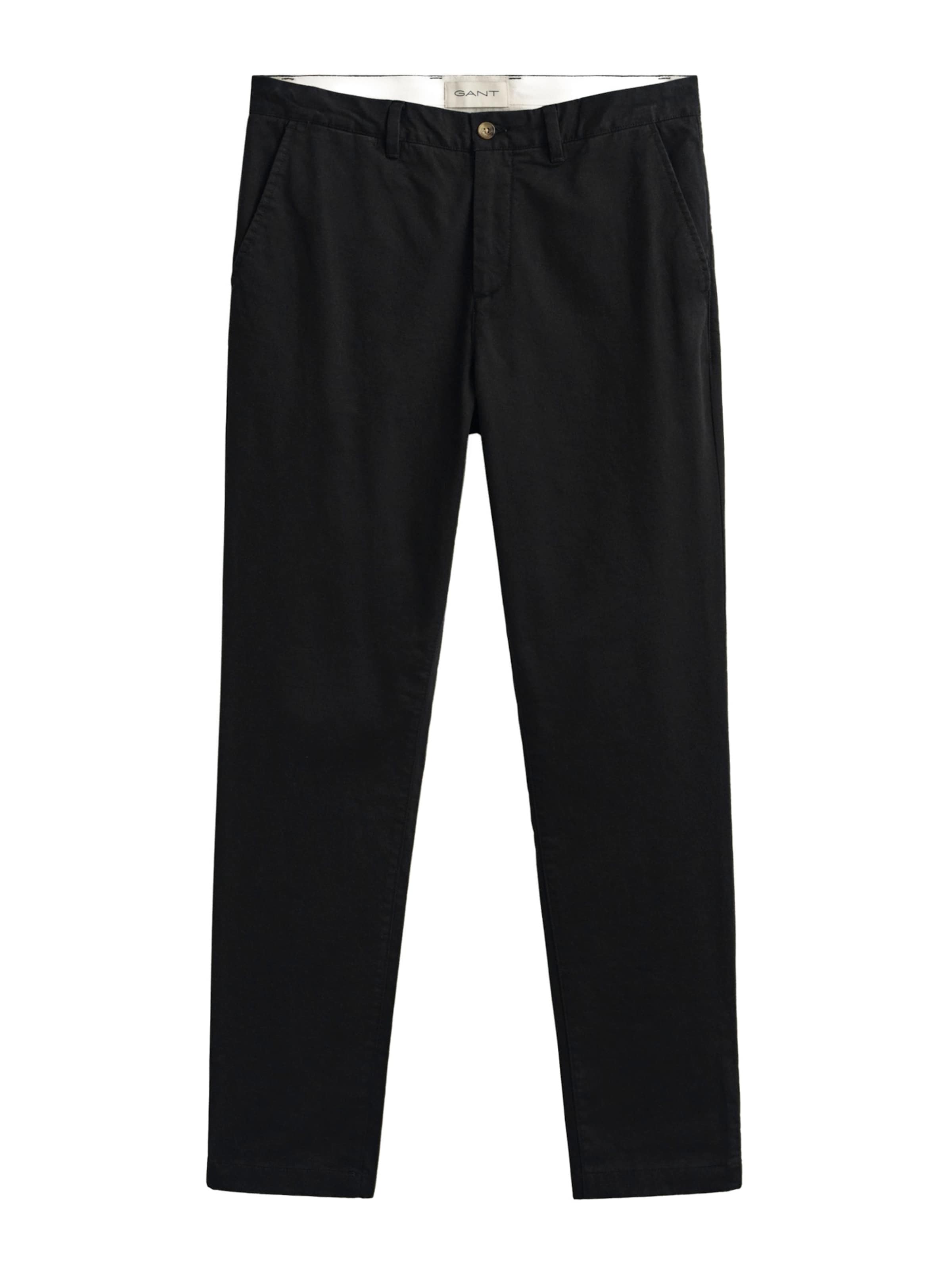 Coupe slim Pantalon chino 'CLASSIC' GANT en noir : devant