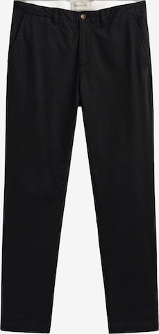 Coupe slim Pantalon chino 'CLASSIC' GANT en noir : devant