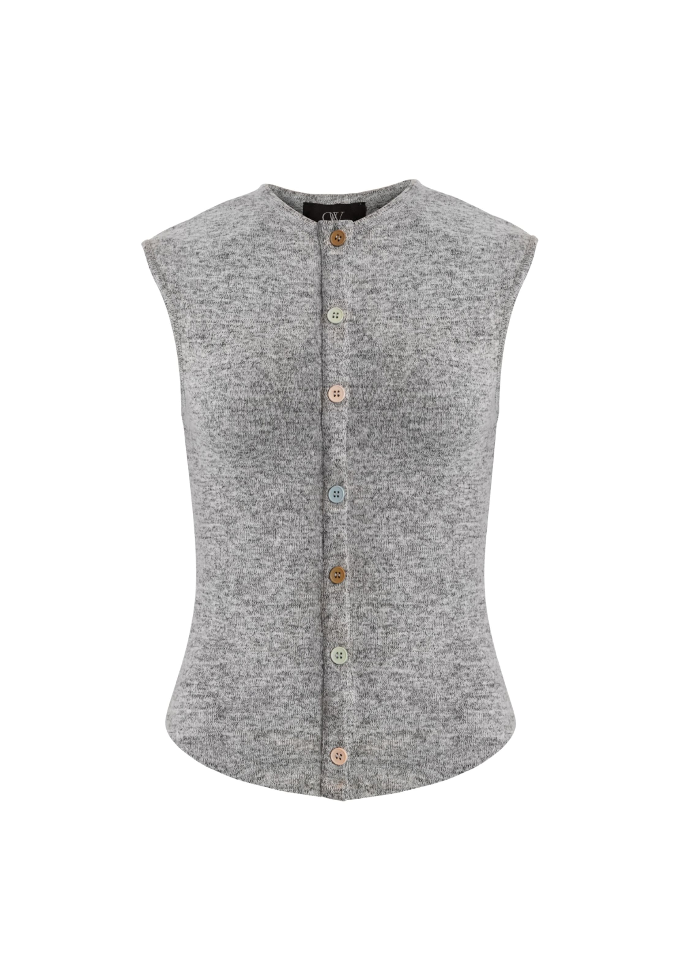 OW Collection Bodywarmer 'Rue' in Grijs: voorkant