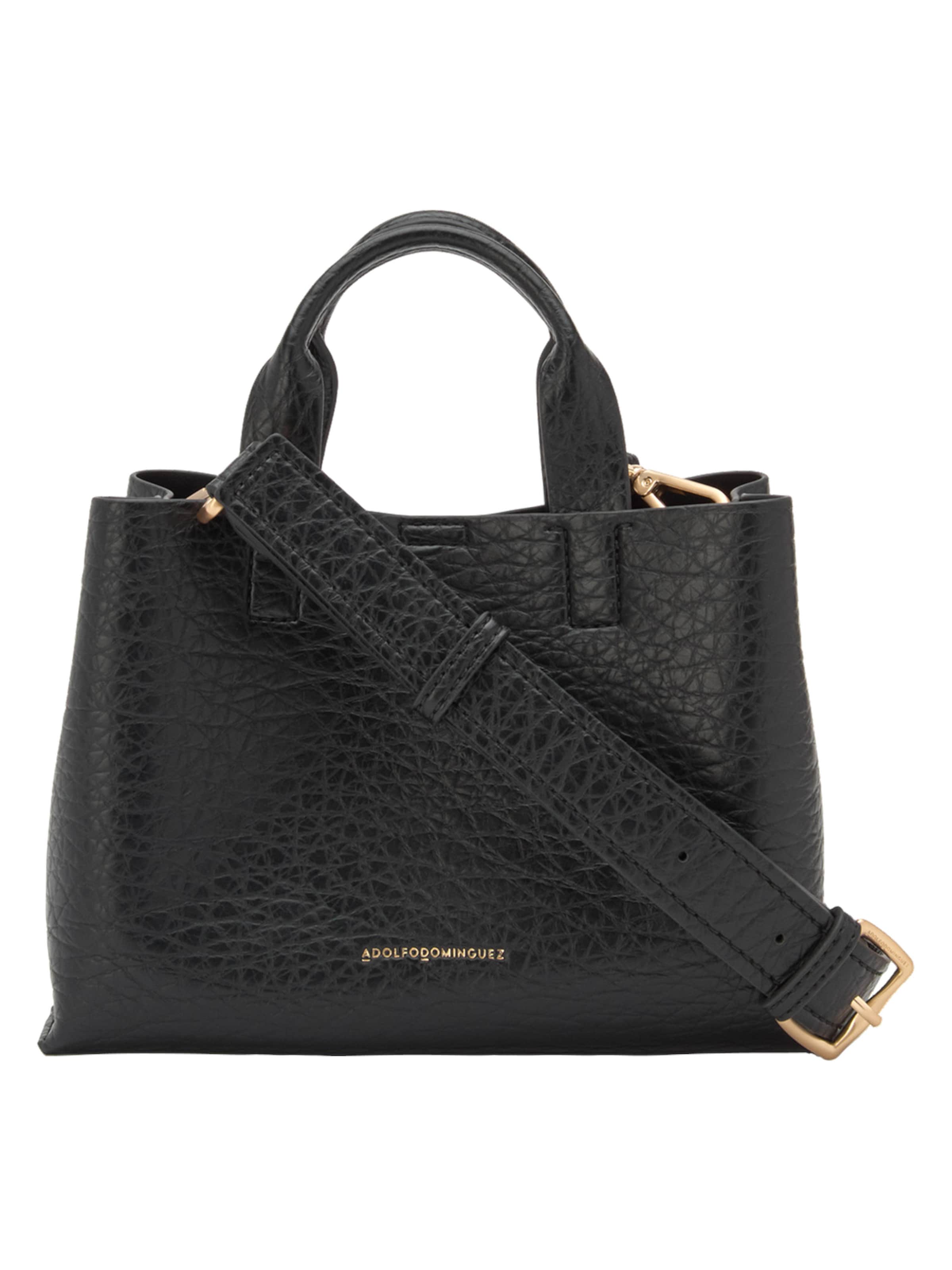 Adolfo Dominguez Shopper in Schwarz: Vorderseite