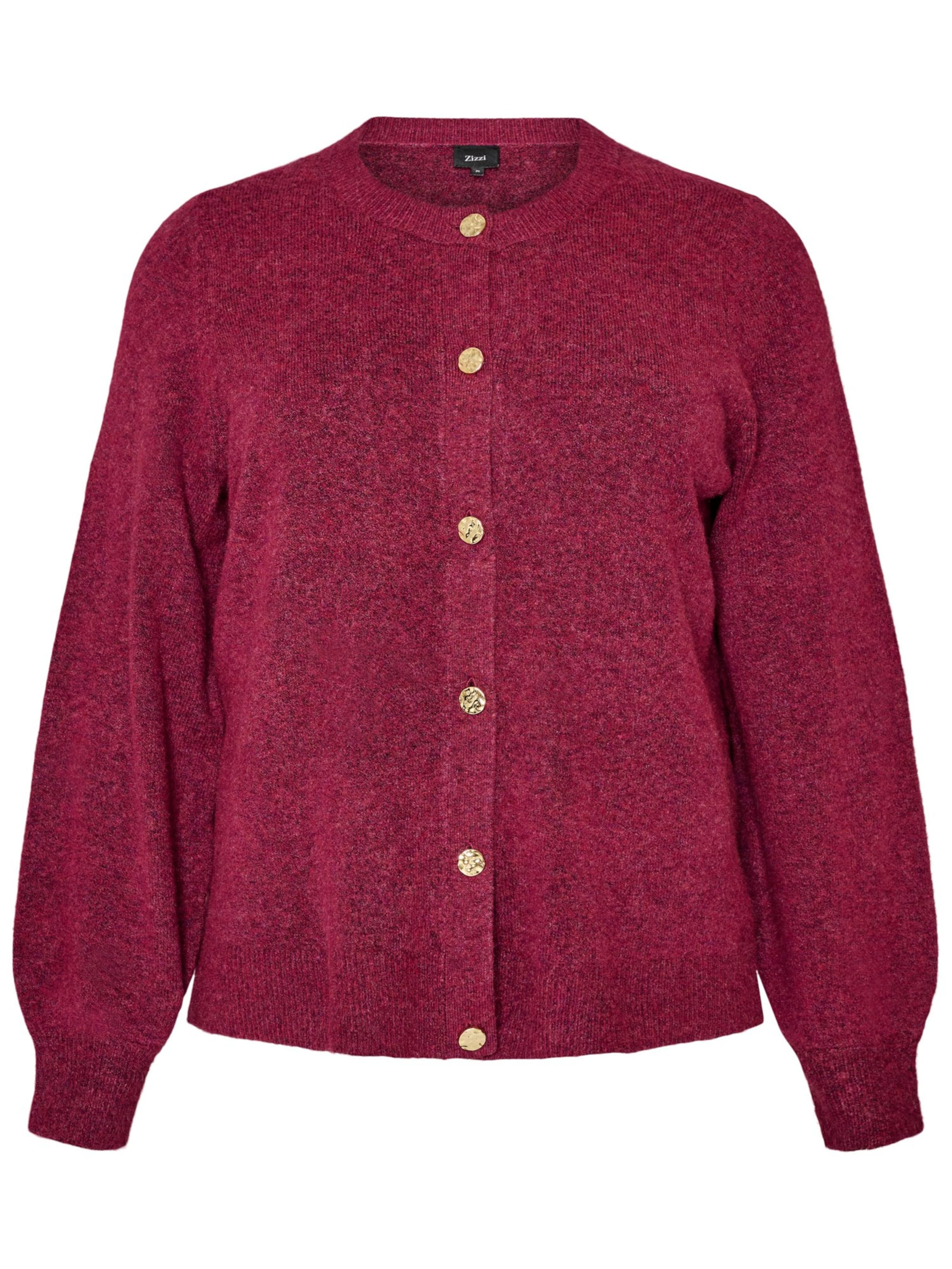 Cardigan 'CAVISTA' Zizzi en rouge : devant