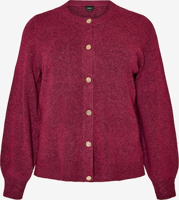 Cardigan 'CAVISTA' Zizzi en rouge : devant