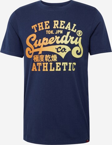 T-Shirt Superdry en bleu : devant