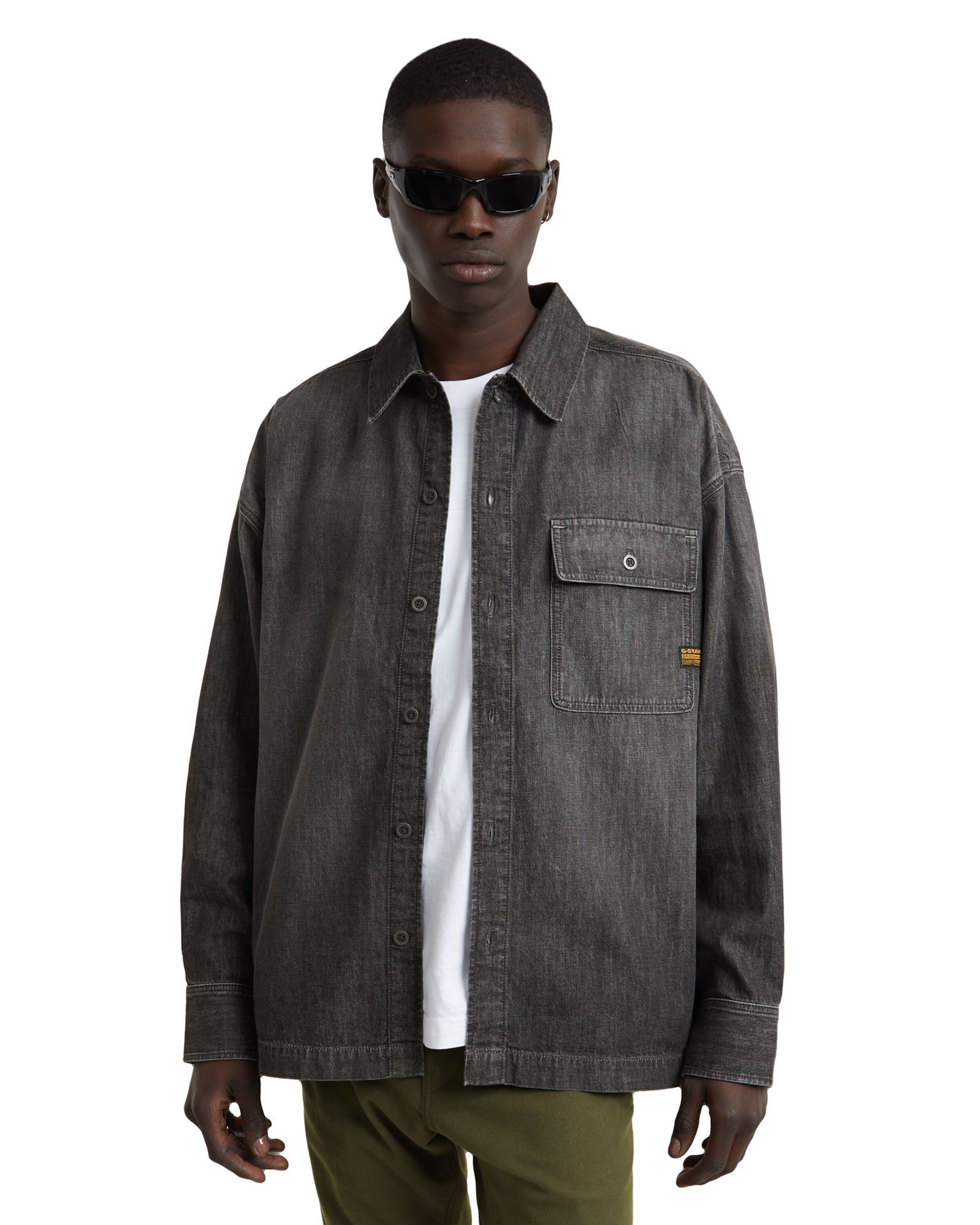 G-STAR Comfort fit Overhemd in Grijs: voorkant