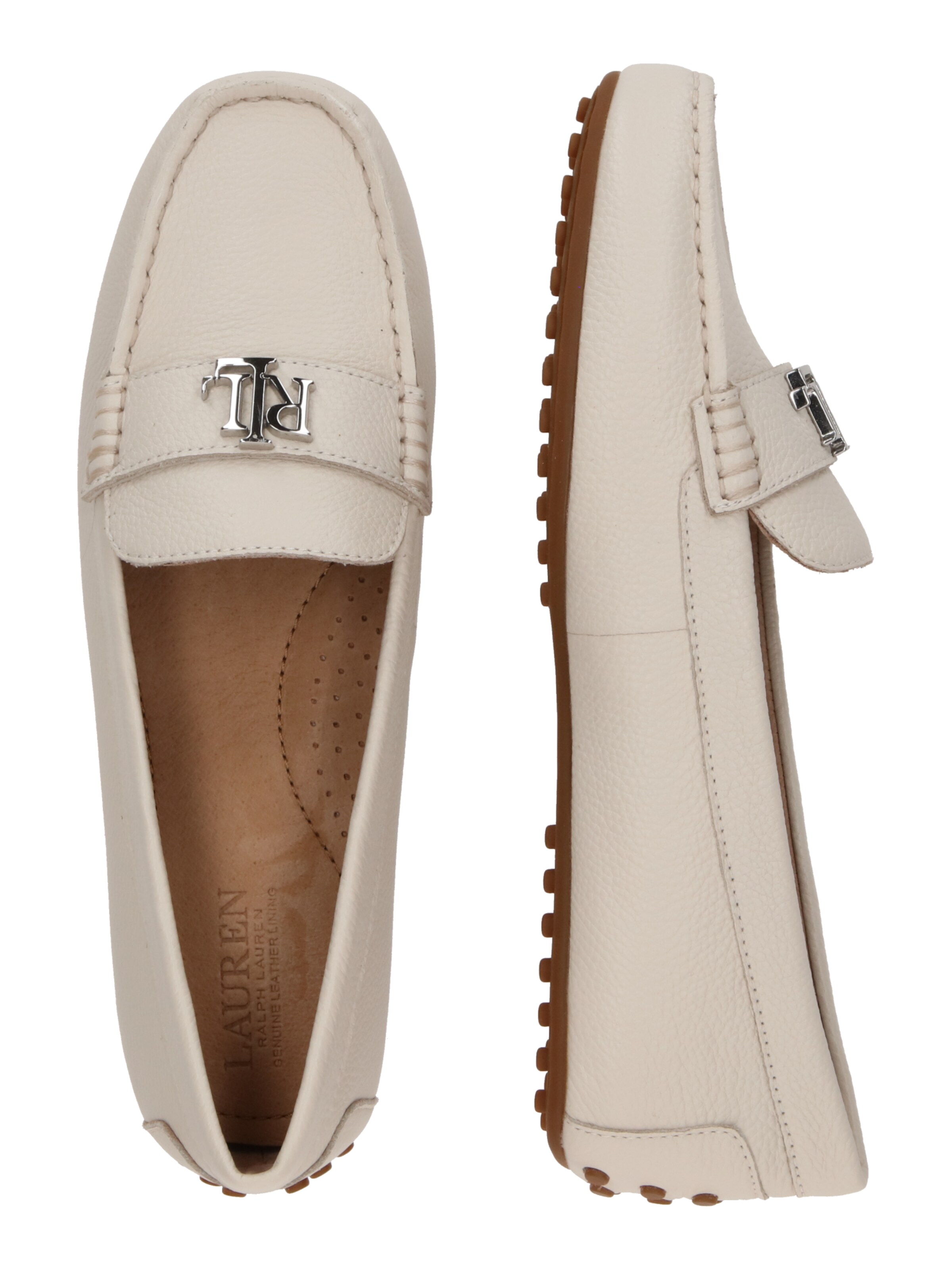 Mocassino 'BARNSBURY-FL-CS' di Lauren Ralph Lauren in bianco