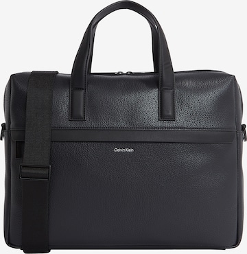 juoda Calvin Klein Nešiojamo kompiuterio krepšys 'Must': priekis