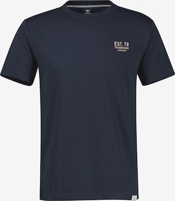LERROS Baumwoll-T-Shirt mit bequemem Rundhalsausschnitt und Print in Blau: Vorderseite