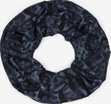 styleBREAKER Schlauchschal 'Destroyed Loop mit Camouflage Muster' in Schwarz: Vorderseite
