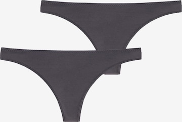 SCHIESSER Thong ' Invisible Lace ' in Grey: front