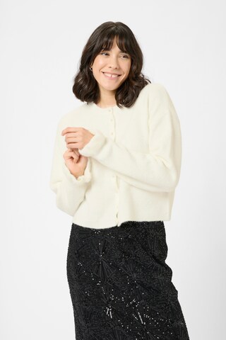 Cardigan 'KACourson' Kaffe en blanc : devant
