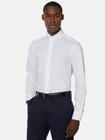 Boggi Milano Slim fit Business Shirt 'Napoli' in White: front