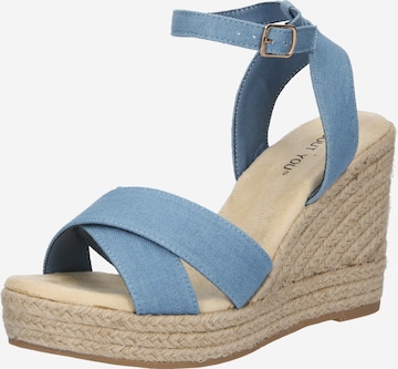 ABOUT YOU - Zapatos con plataforma 'Juliana' en azul: frente