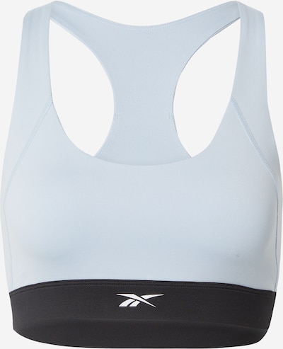 Reebok Soutien-gorge de sport en bleu clair / noir / blanc cassé, Vue avec produit