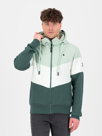 Alife and Kickin Sweat jacket 'Simon' in Green: front