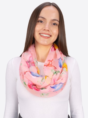 Seasons of April Schlauchschal in Pink: Vorderseite