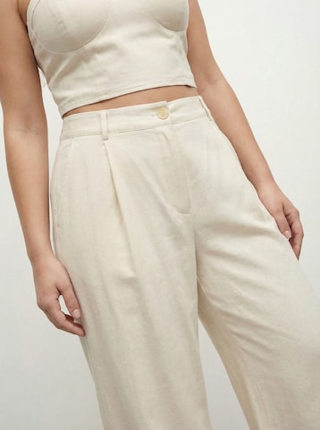 CITA MAASS Široke hlačnice Hlače na rob | bež barva