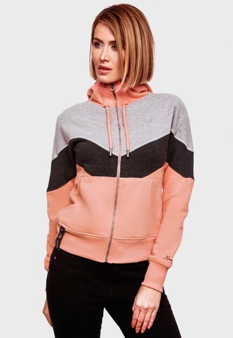 NAVAHOO Sweatjacke 'Honigperle' in Orange: Vorderseite