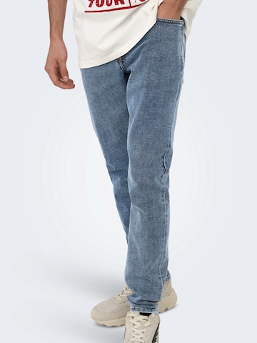 Only & Sons Slimfit Farkut 'ONSLOOM' värissä sininen