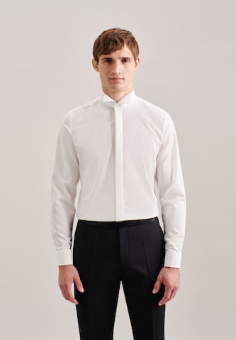 SEIDENSTICKER Slim fit Business Shirt in White: front