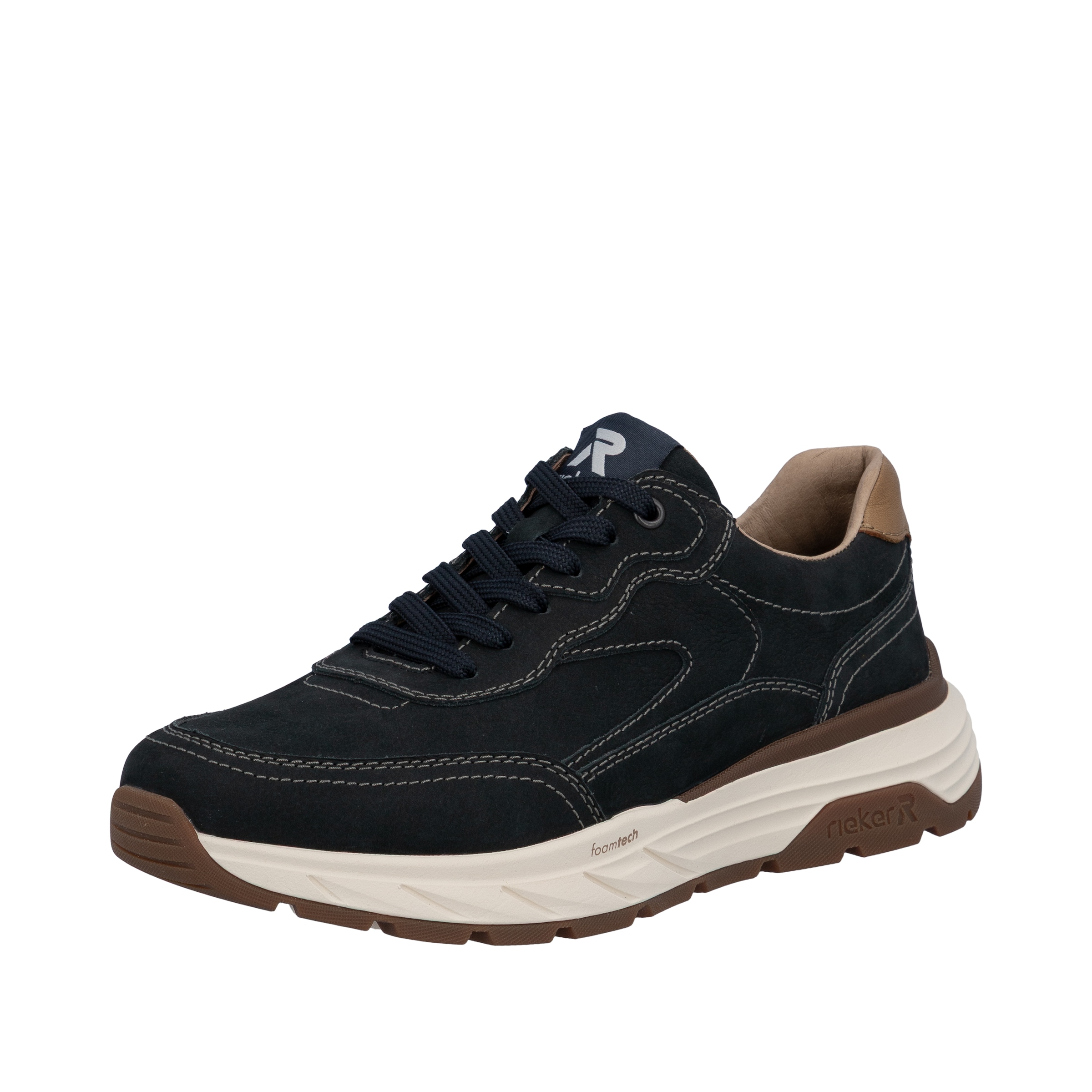 Baskets basses Rieker en bleu : devant