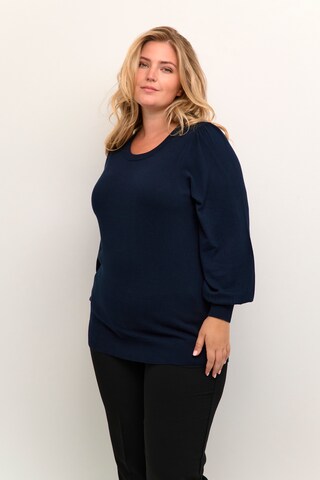 KAFFE CURVE Sweater 'Miana' in Blue: front