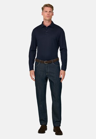 Boggi Milano Poloshirt in Blau: Vorderseite