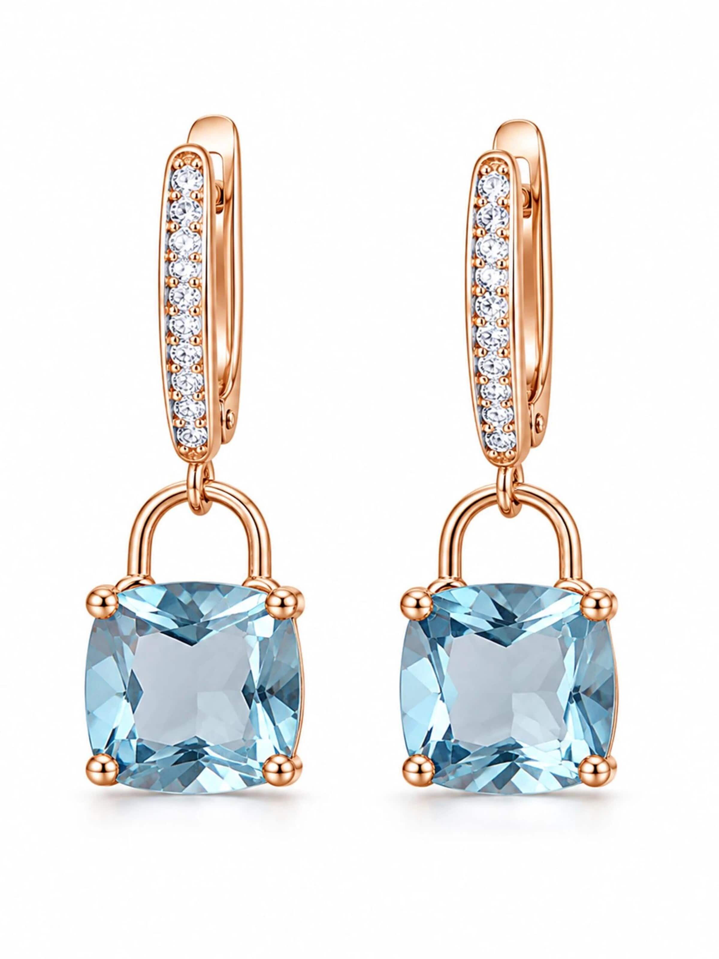 Secret Stones Ohrringe 'Elegance' in Blau: Vorderseite